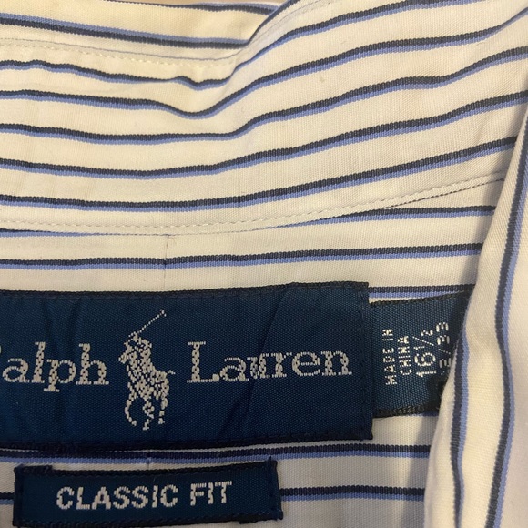 Ralph Laurenā Classic Fit White Striped Shirt - Picture 3 of 4